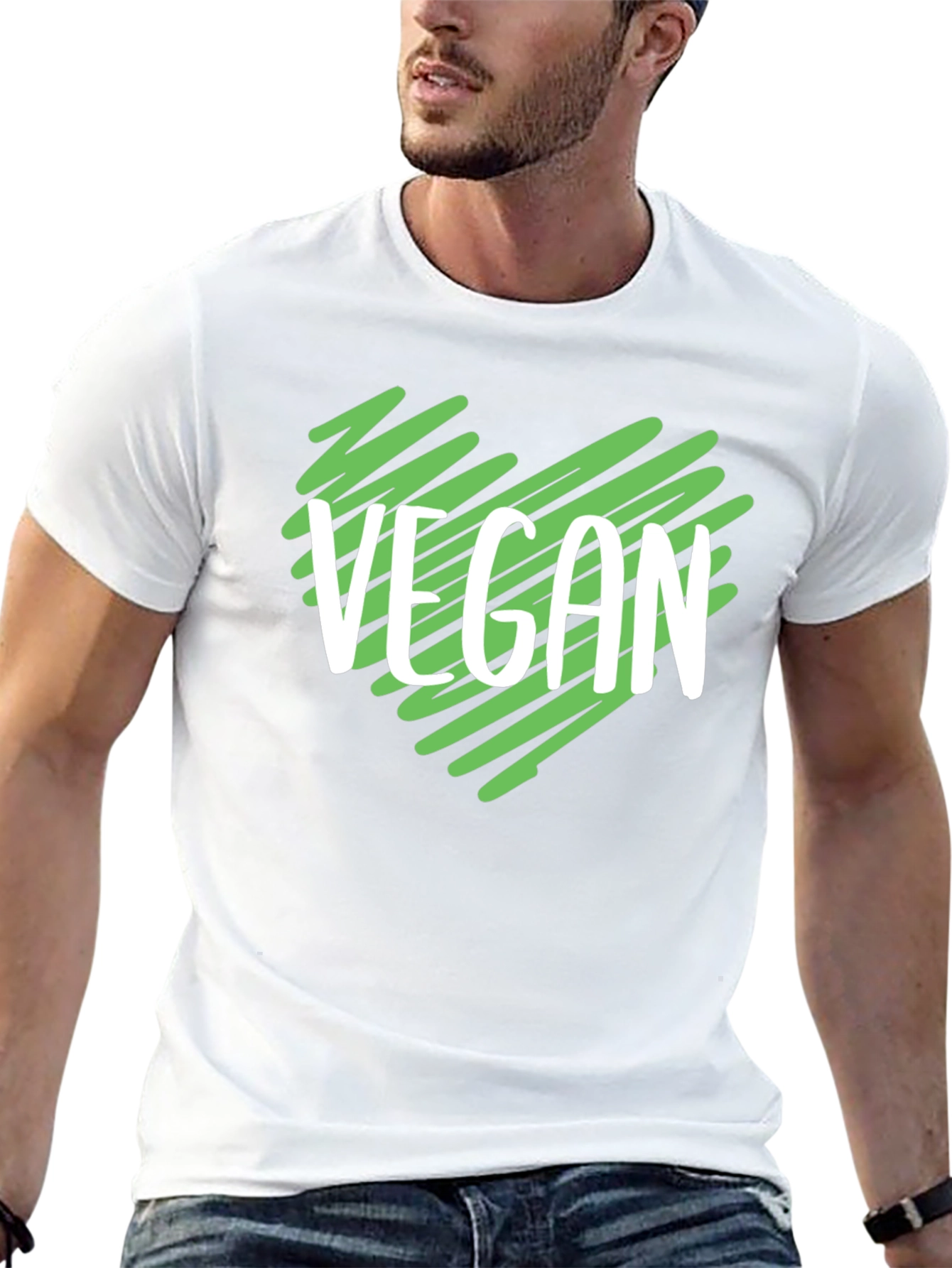 Vegan Heart T-Shirt - Black