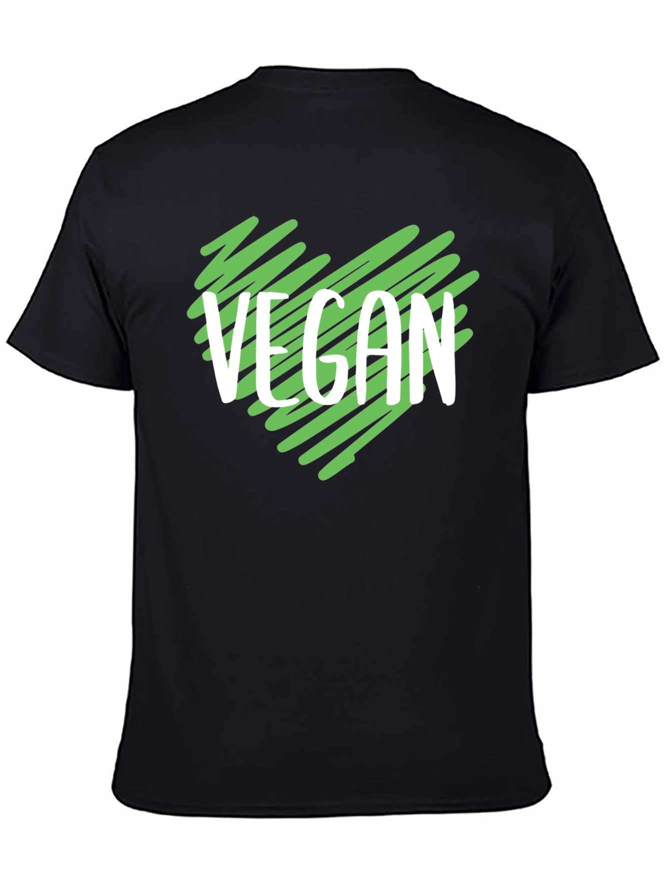 Vegan Heart T-Shirt - Black