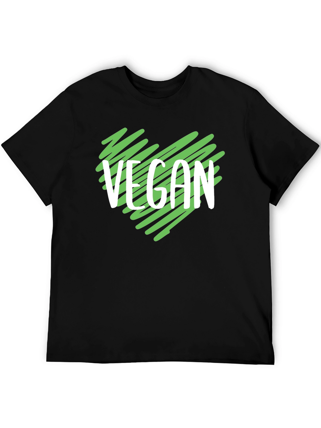 Vegan Heart T-Shirt - Black