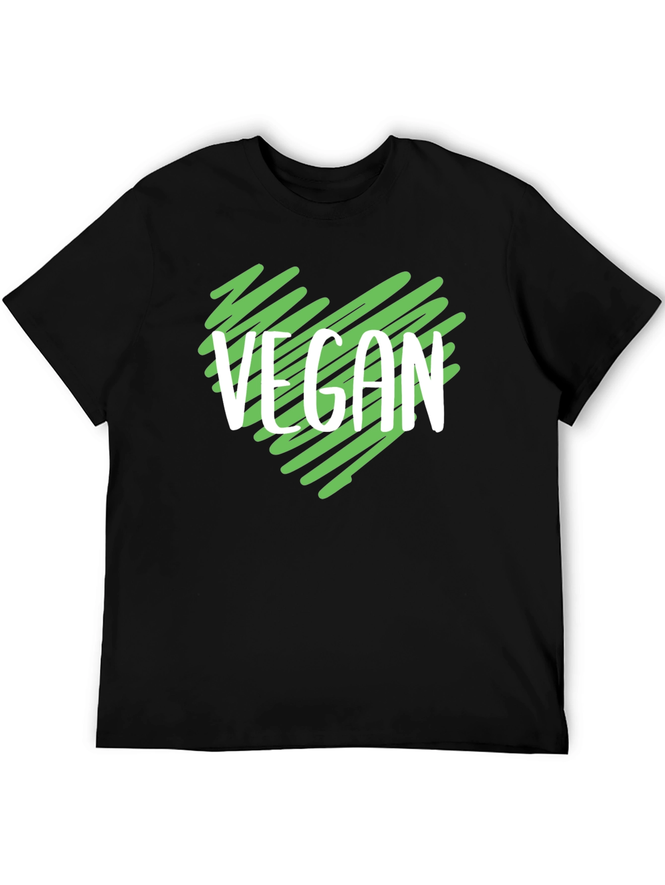 Vegan Heart T-Shirt - Black