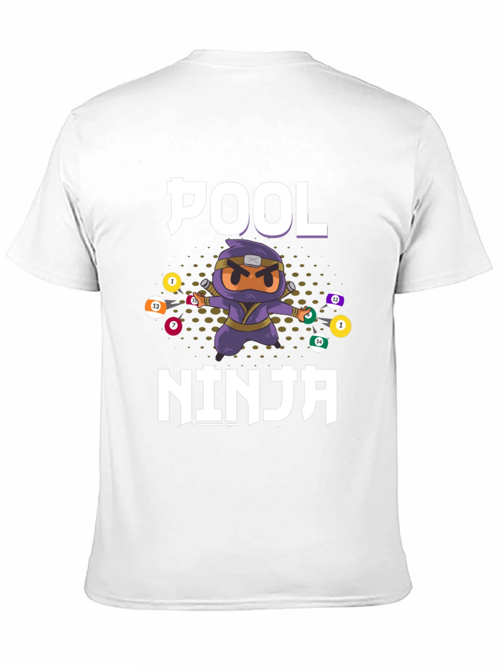 Pool Ninja T-Shirt - Billiards Cartoon Graphic Tee