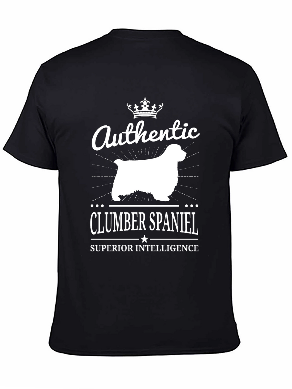 Authentic Clumber Spaniel Superior Intelligence T-Shirt