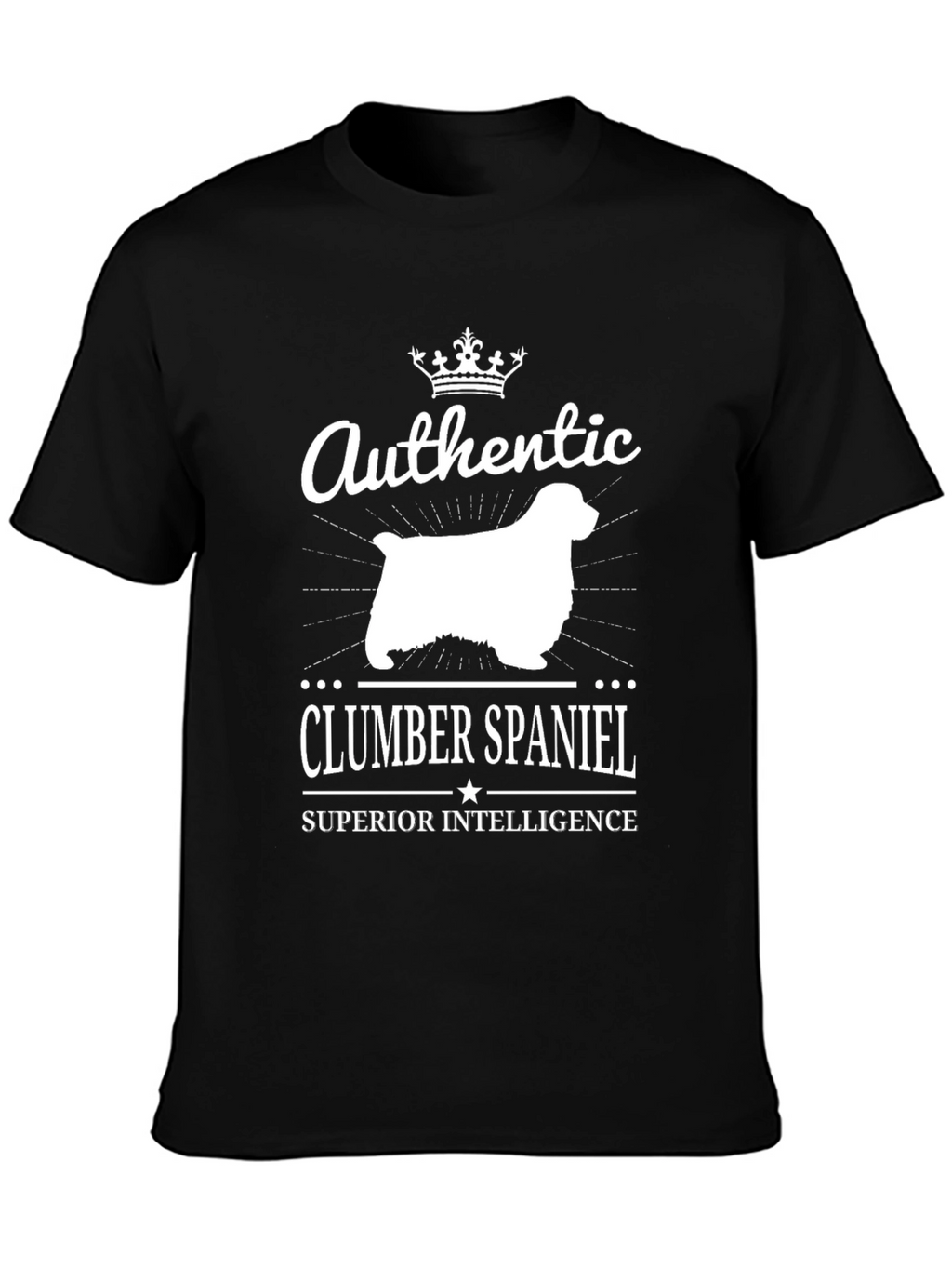 Authentic Clumber Spaniel Superior Intelligence T-Shirt