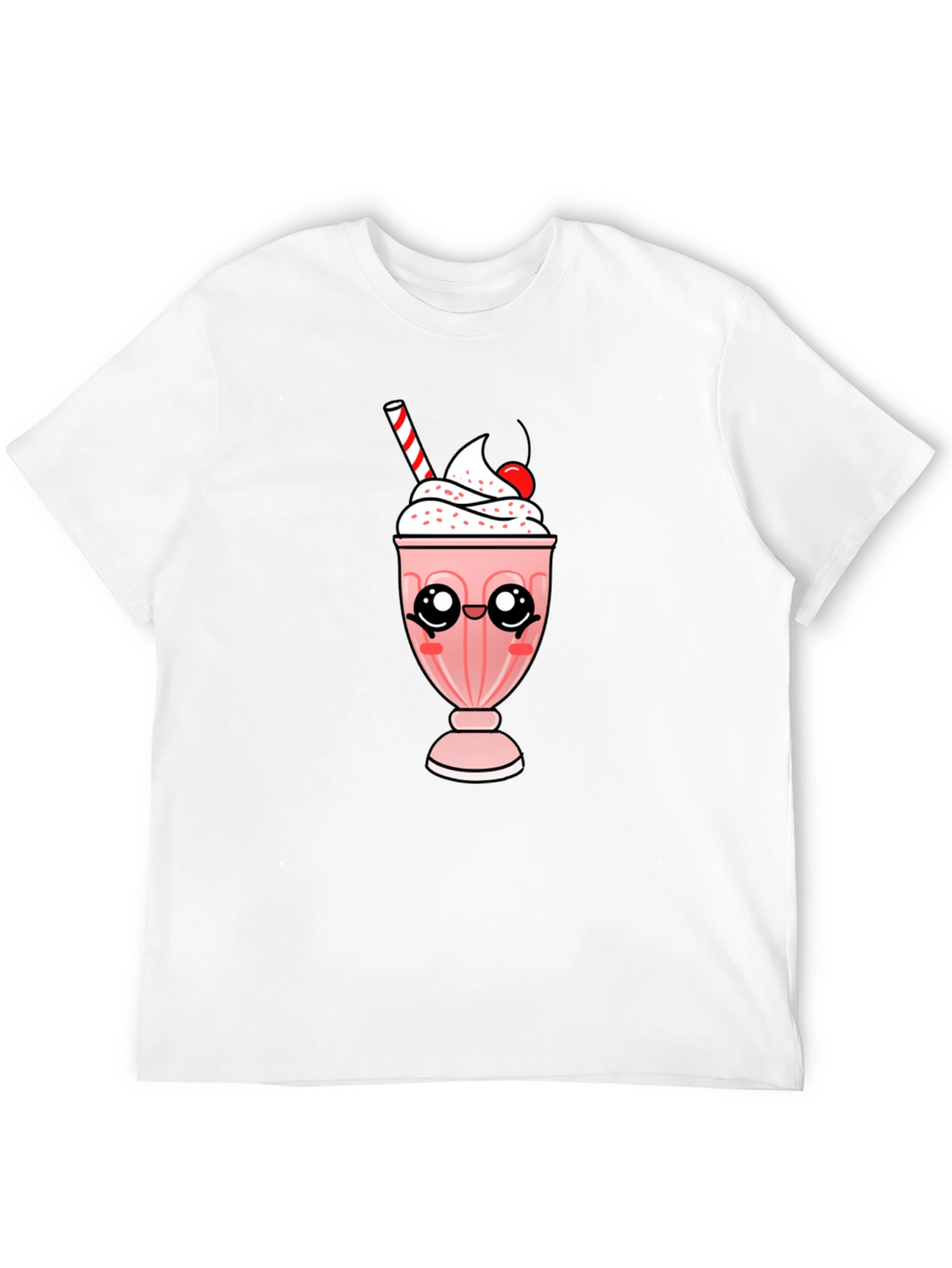 Kawaii Milkshake Graphic Tee - Cute Dessert Shirt