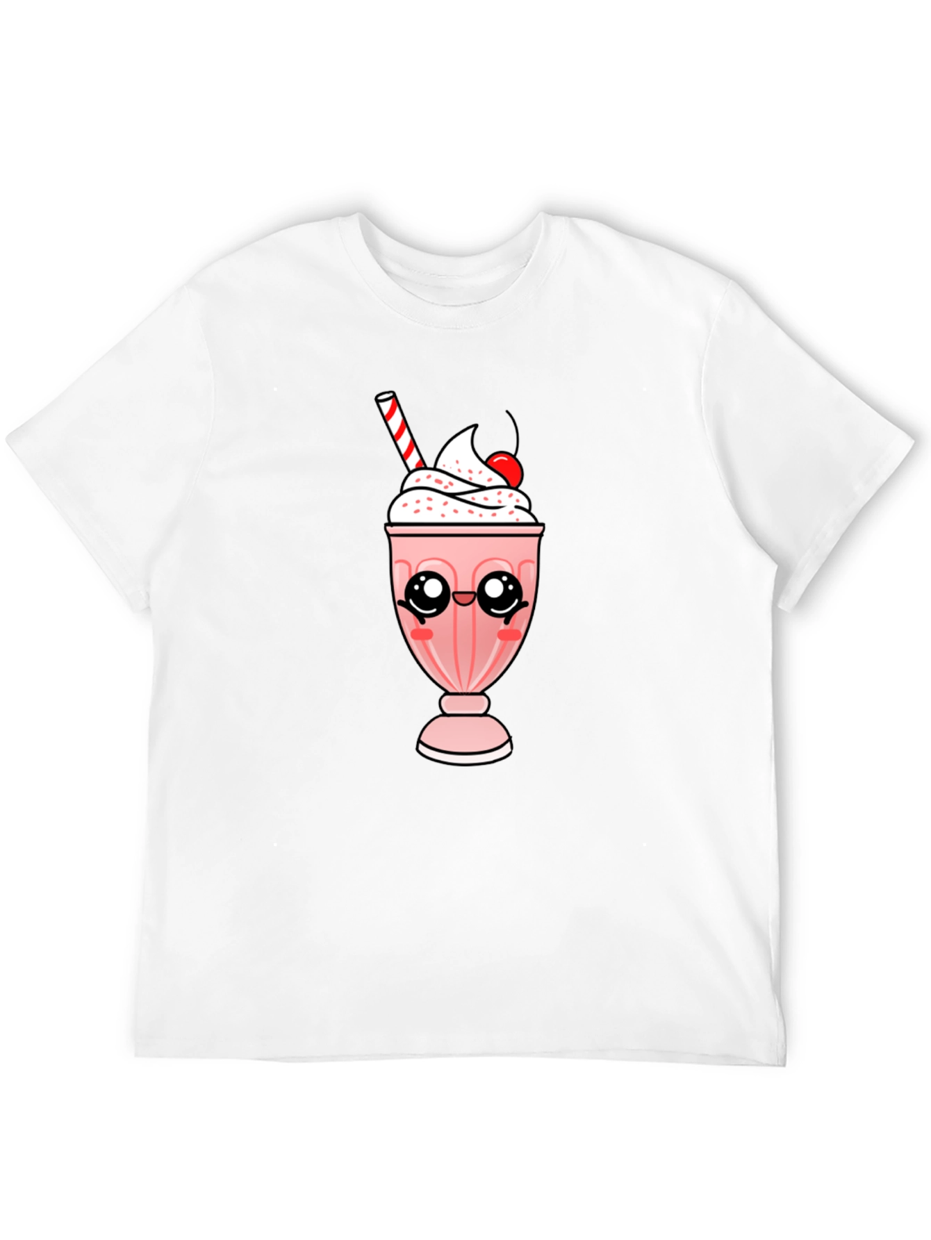 Kawaii Milkshake Graphic Tee - Cute Dessert Shirt