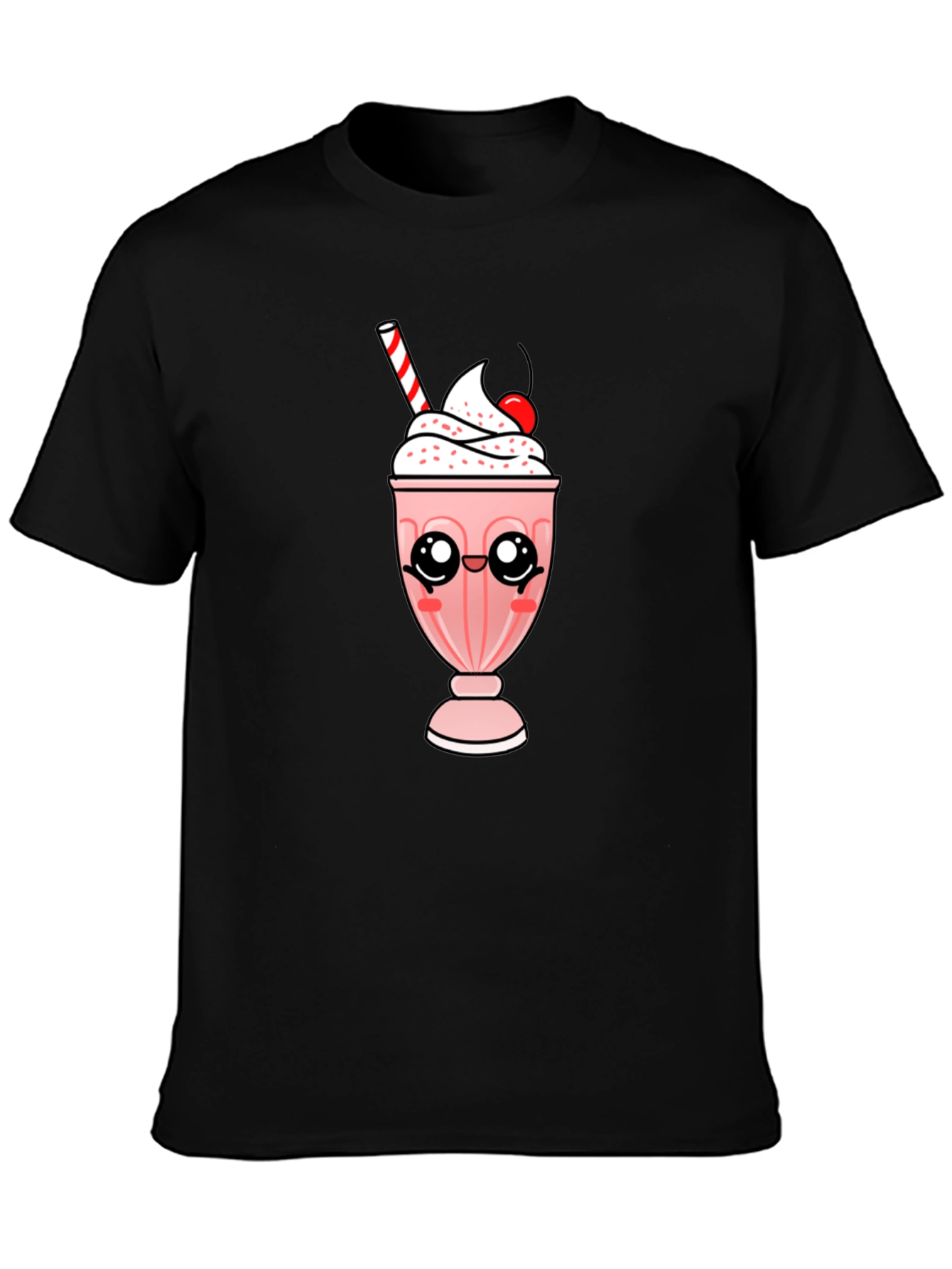 Kawaii Milkshake Graphic Tee - Cute Dessert Shirt