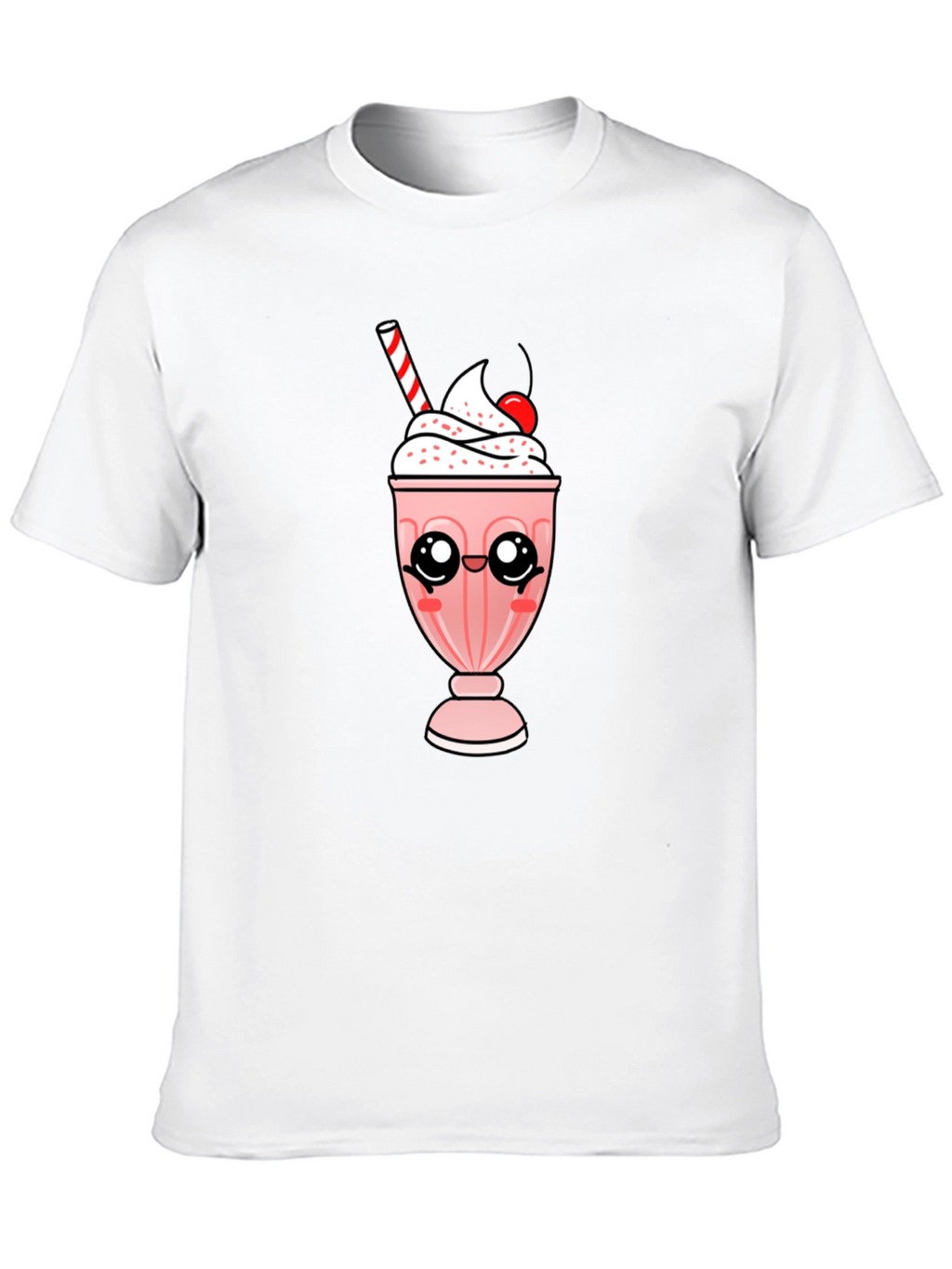 Kawaii Milkshake Graphic Tee - Cute Dessert Shirt