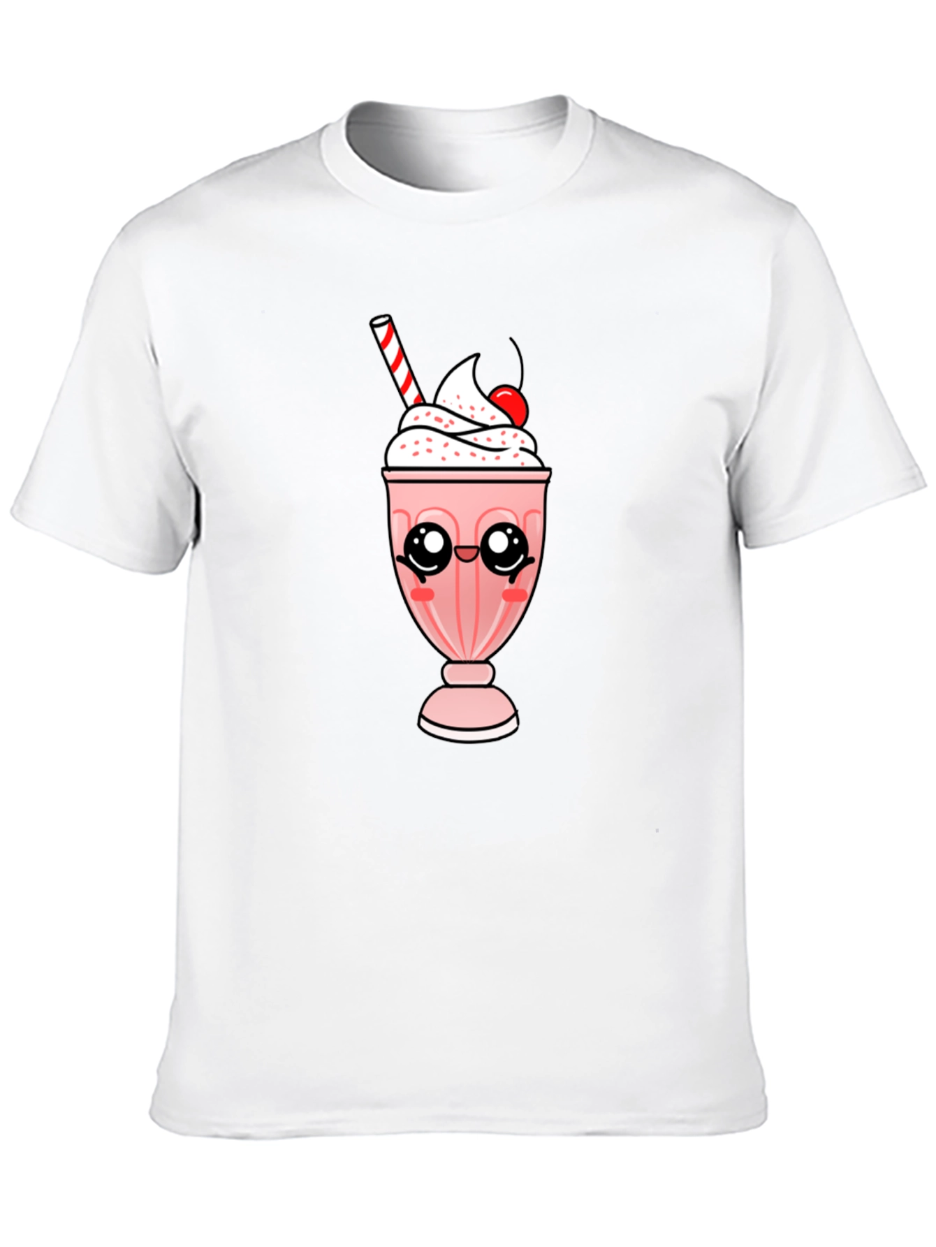 Kawaii Milkshake Graphic Tee - Cute Dessert Shirt