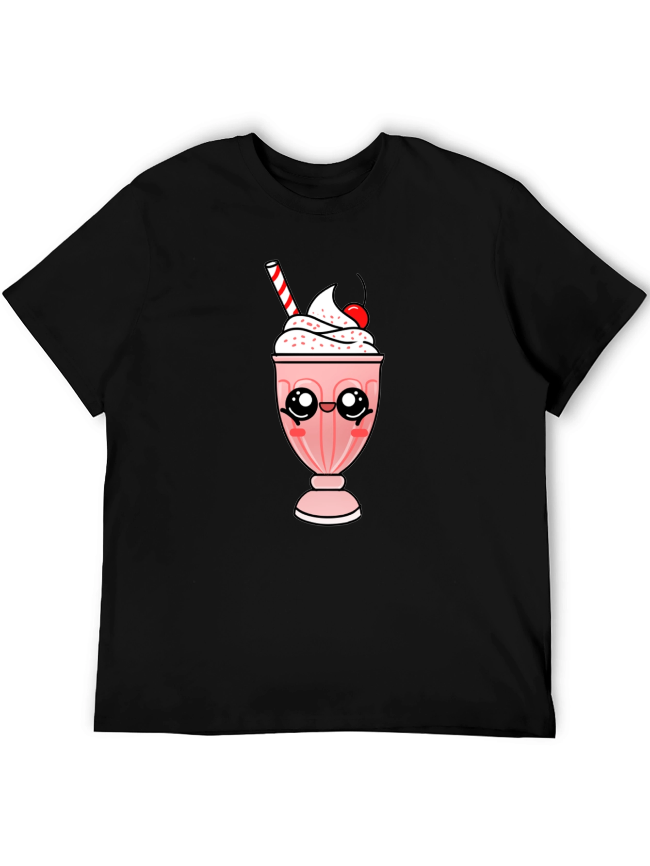 Kawaii Milkshake Graphic Tee - Cute Dessert Shirt