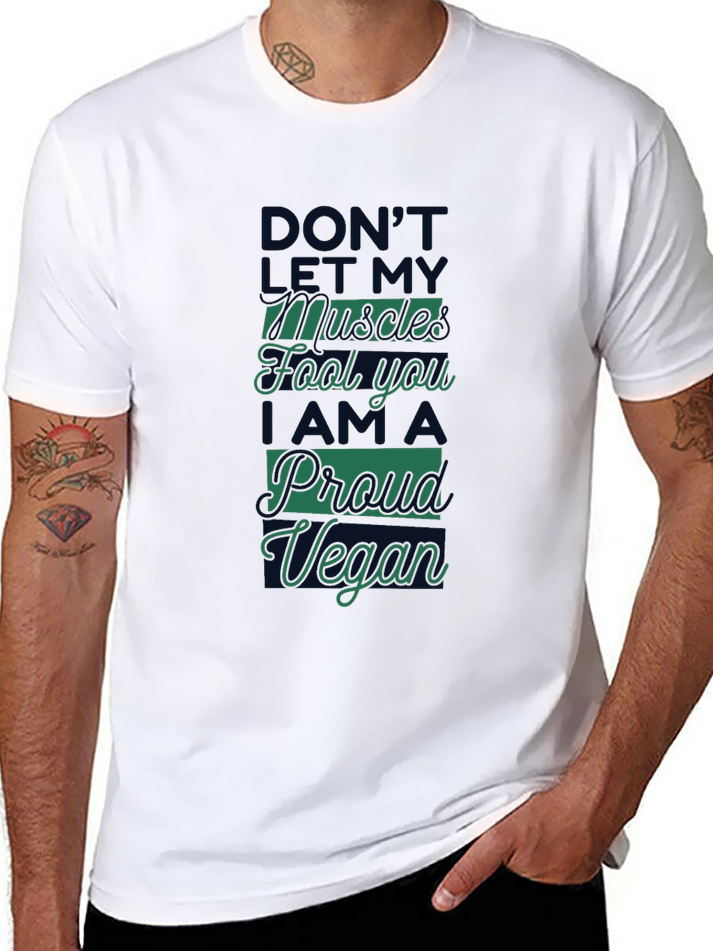 Proud Vegan T-Shirt - Dont Let Muscles Fool You!