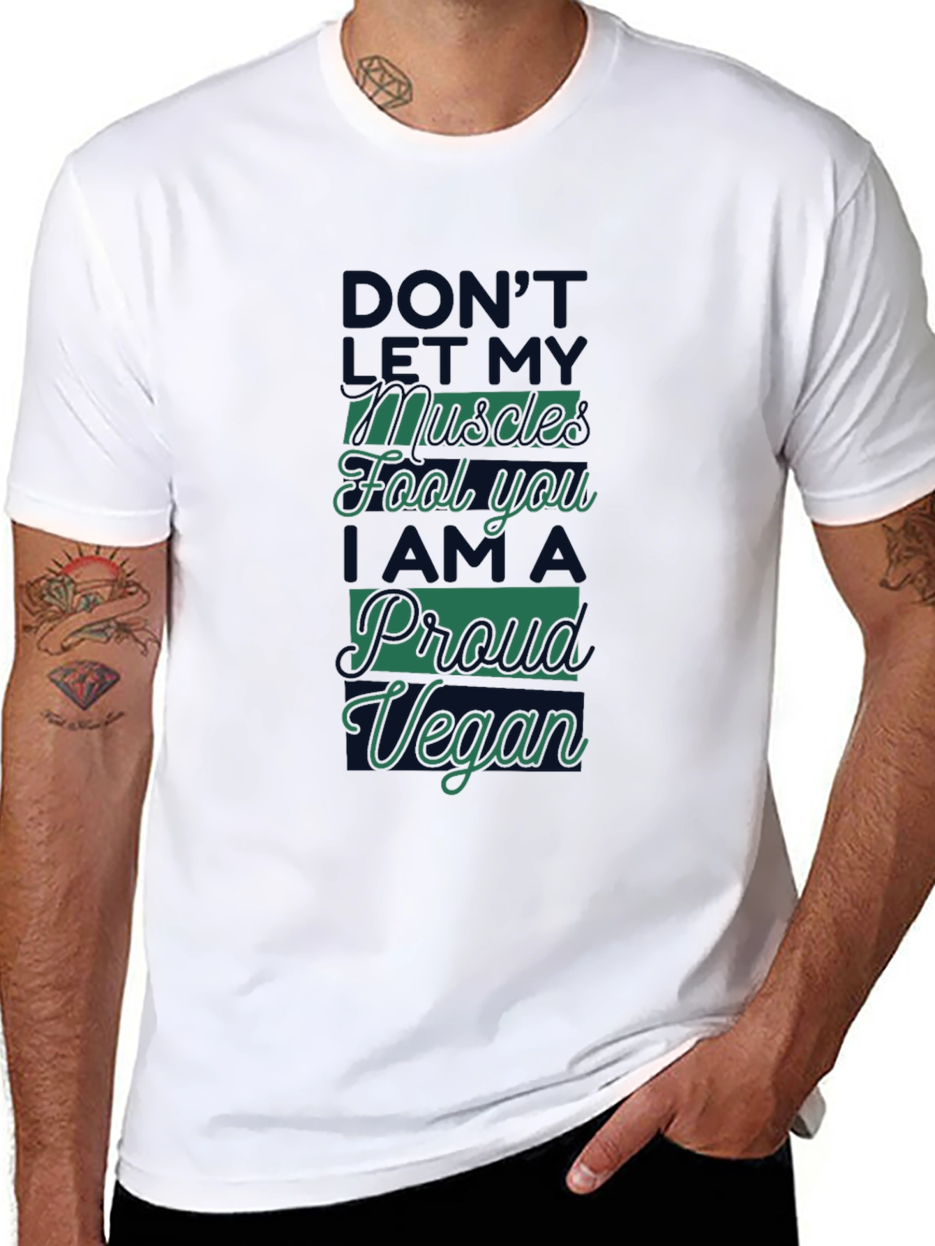 Proud Vegan T-Shirt - Dont Let Muscles Fool You!