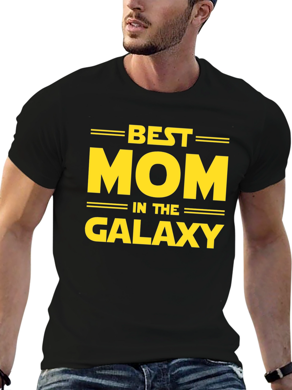 Best Mom in the Galaxy Black T-Shirt
