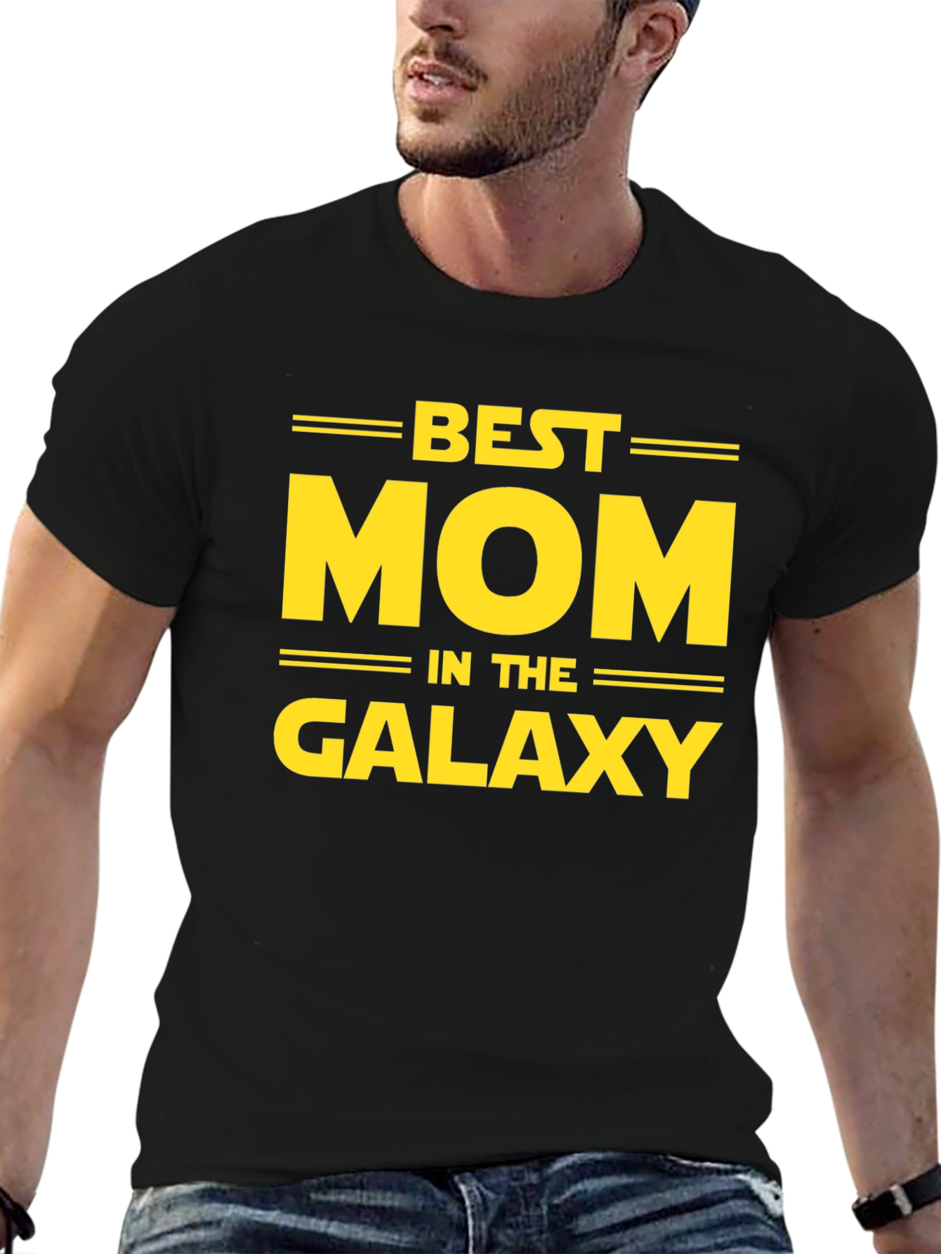Best Mom in the Galaxy Black T-Shirt