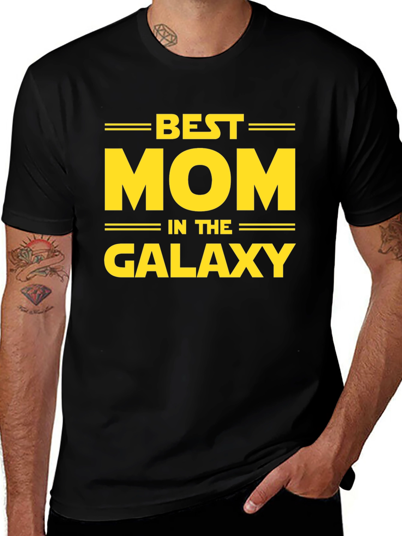Best Mom in the Galaxy Black T-Shirt