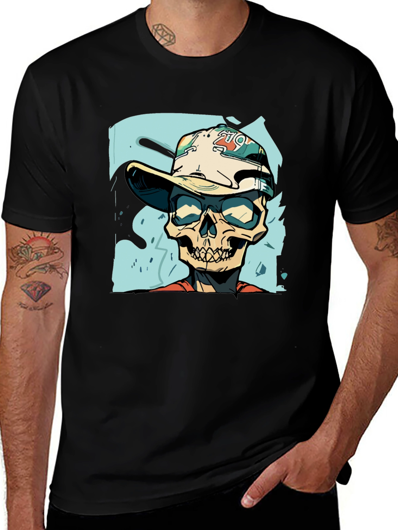 Skull Graphic Print Tee