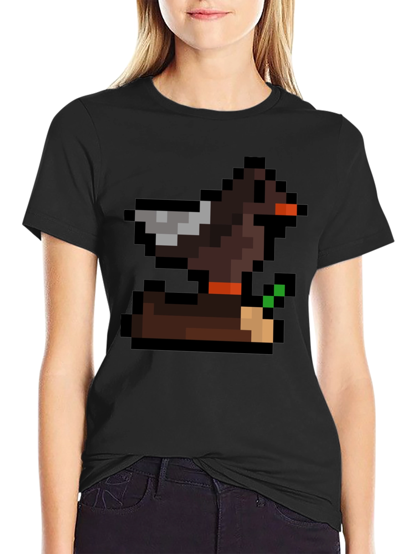 Retro Pixel Duck T-Shirt - Gamer Style Tee