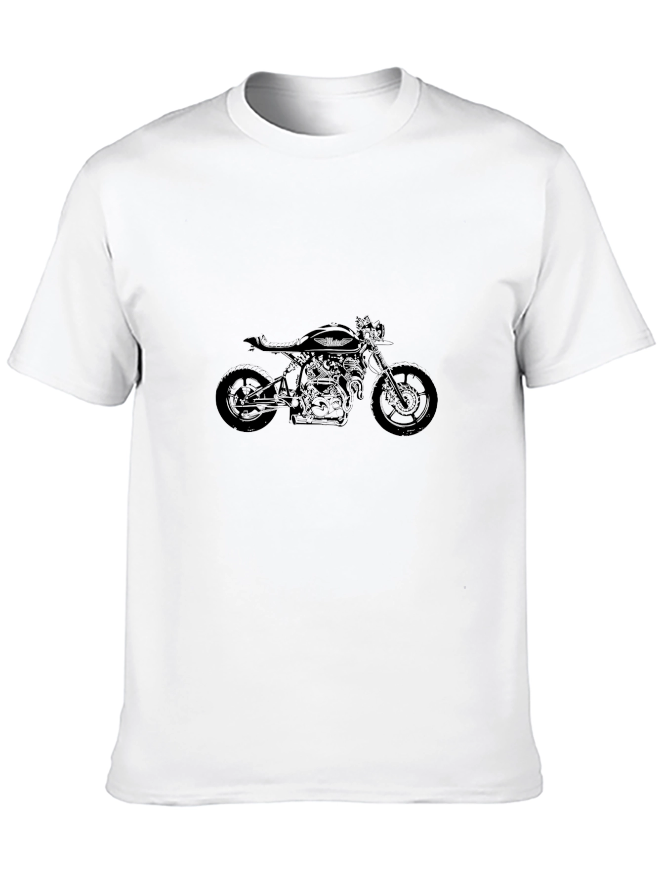 Black Motorcycle Graphic Tee - Cool Biker Style