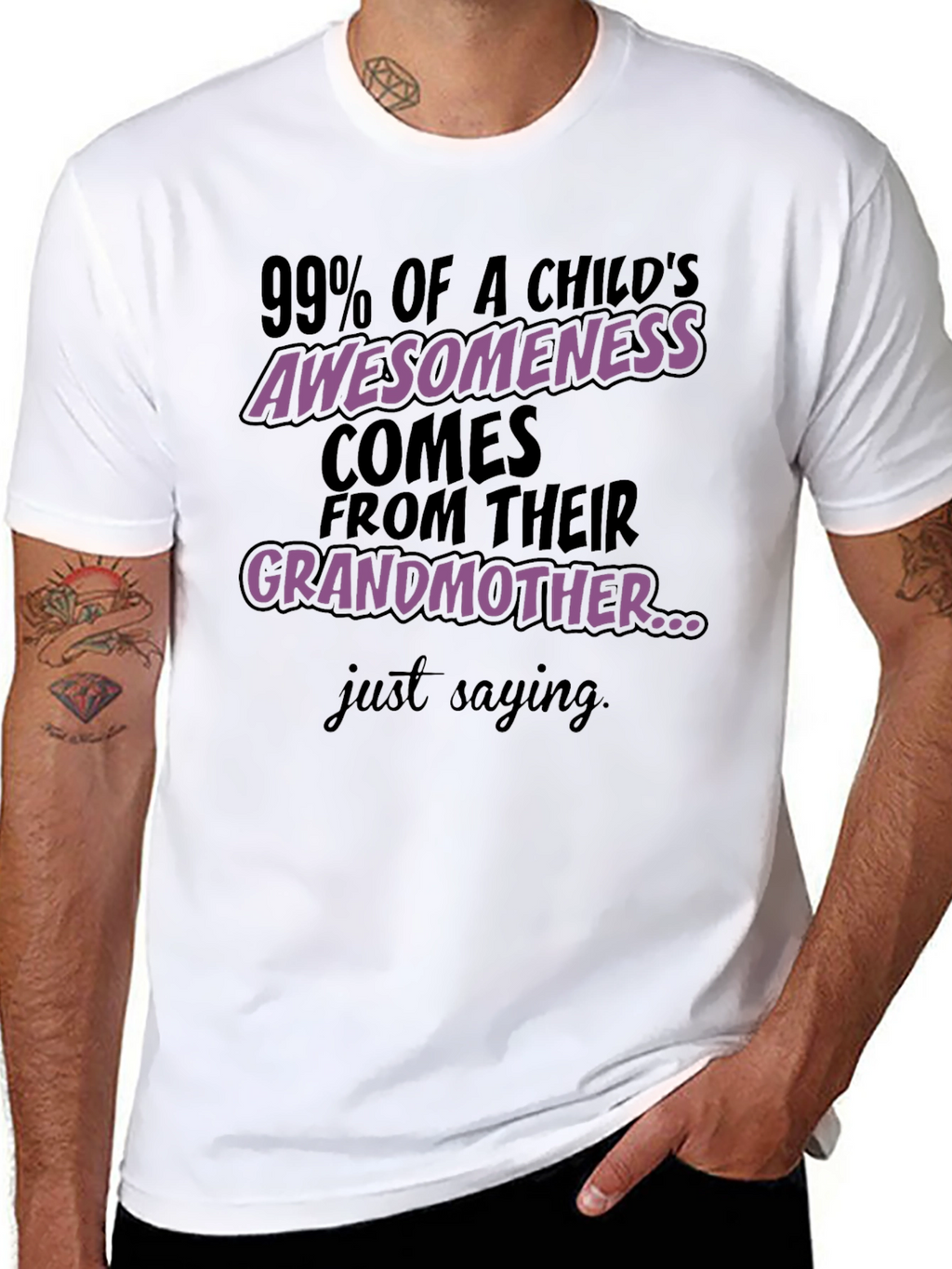 Grandmas Awesomeness T-Shirt - Black
