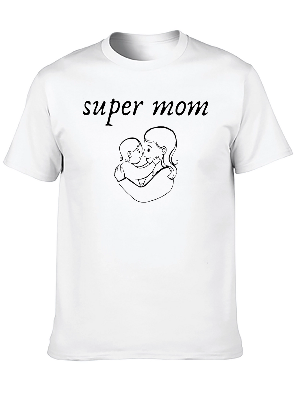 Super Mom Graphic Black T-Shirt