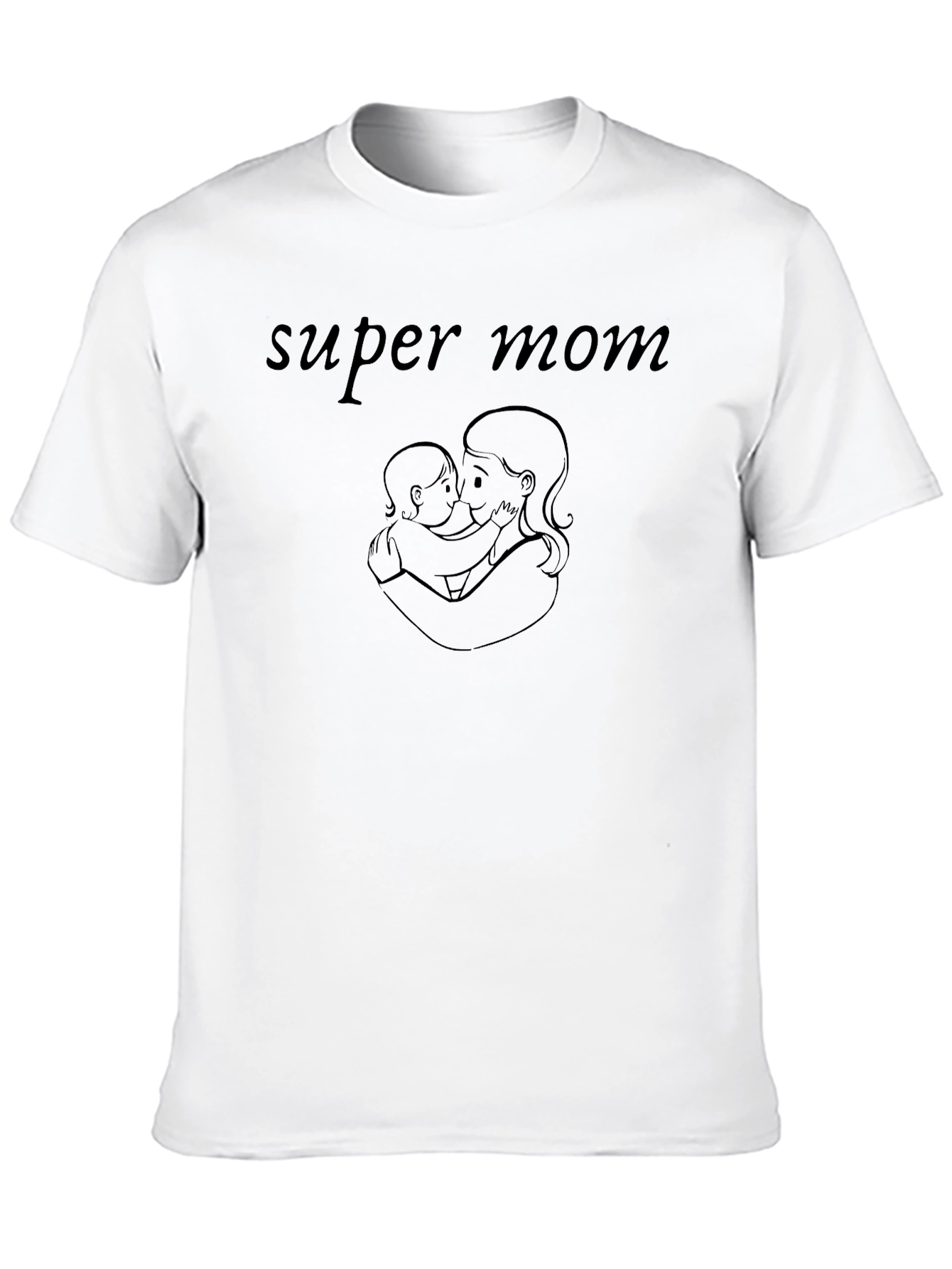 Super Mom Graphic Black T-Shirt
