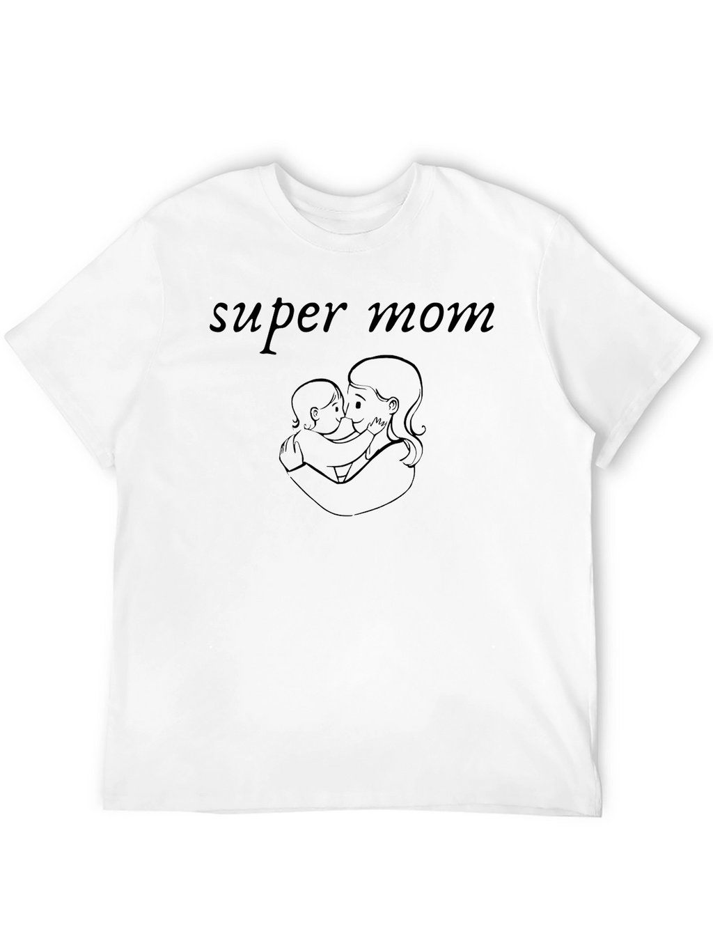 Super Mom Graphic Black T-Shirt