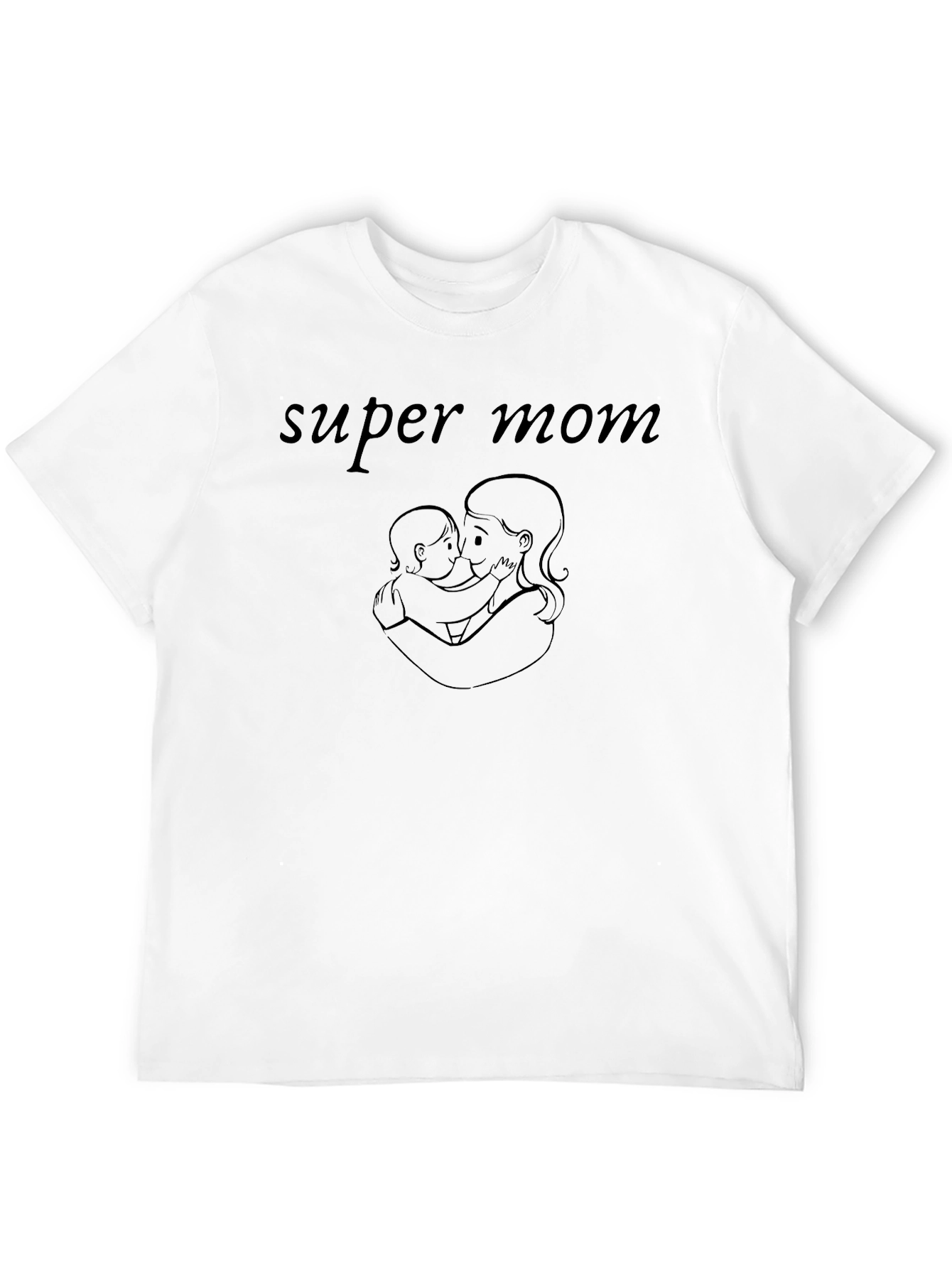 Super Mom Graphic Black T-Shirt