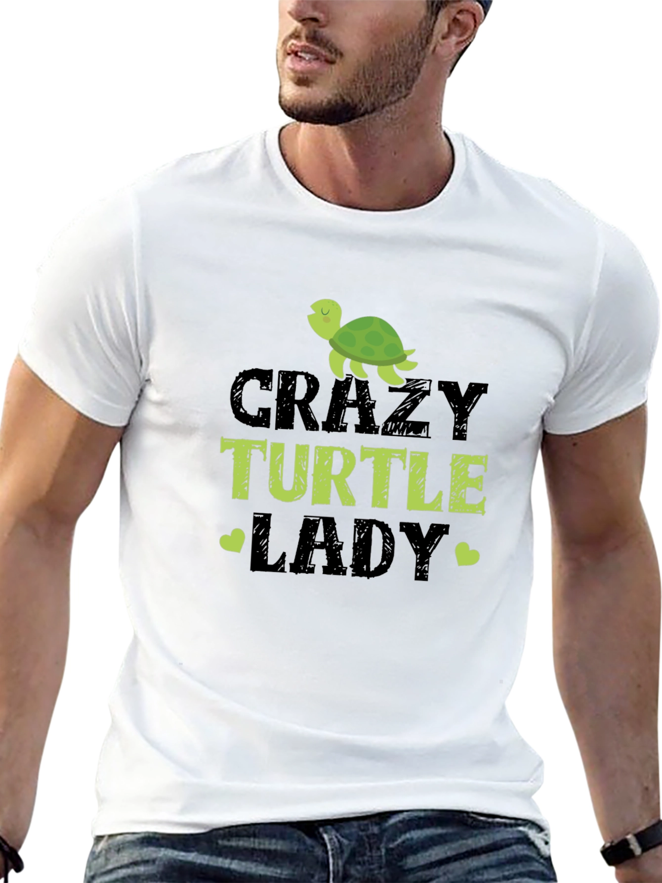 Crazy Turtle Lady T-Shirt - Unique Graphic Tee