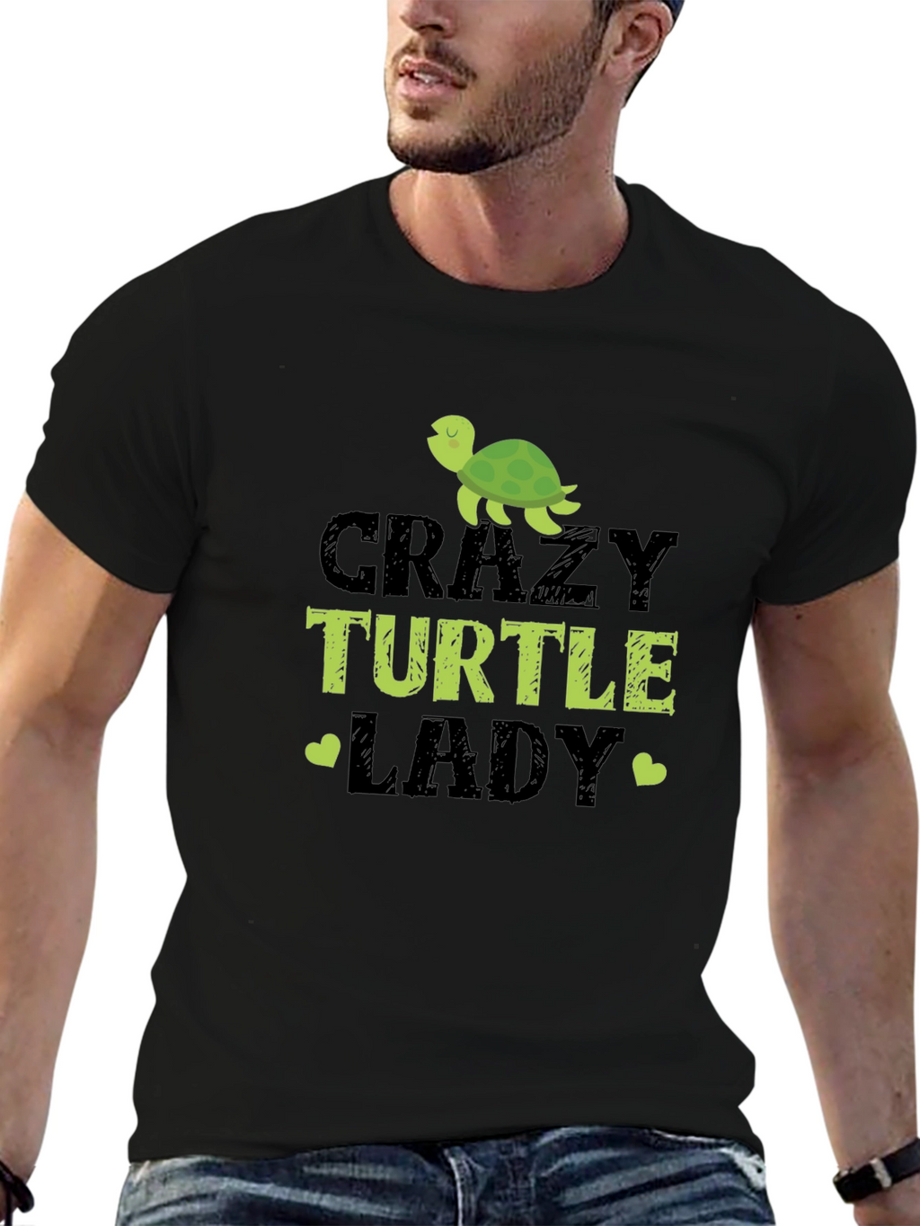 Crazy Turtle Lady T-Shirt - Unique Graphic Tee