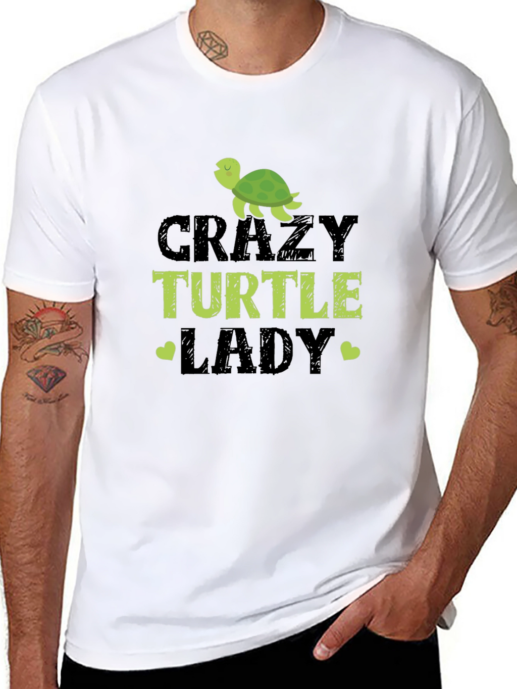 Crazy Turtle Lady T-Shirt - Unique Graphic Tee