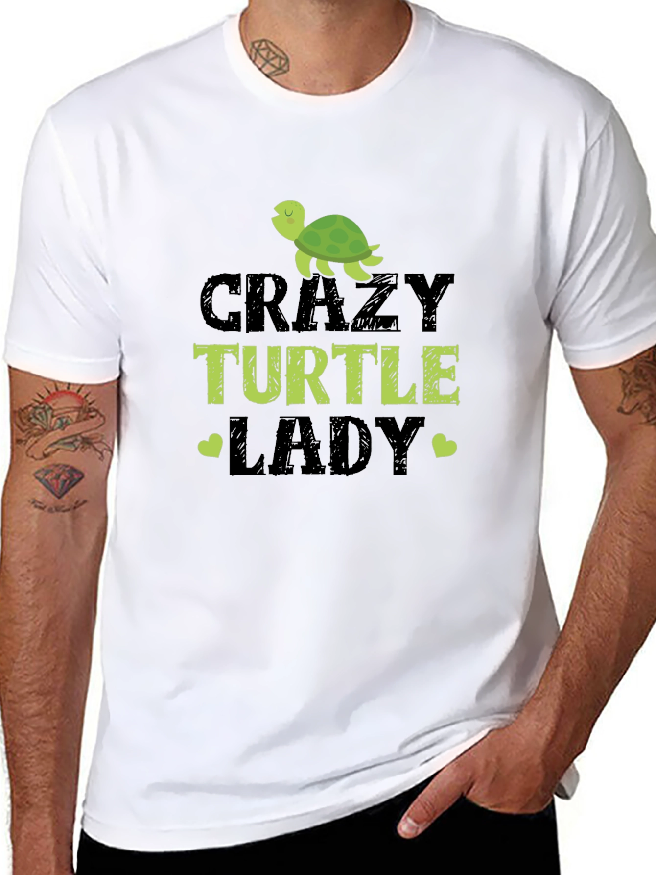 Crazy Turtle Lady T-Shirt - Unique Graphic Tee