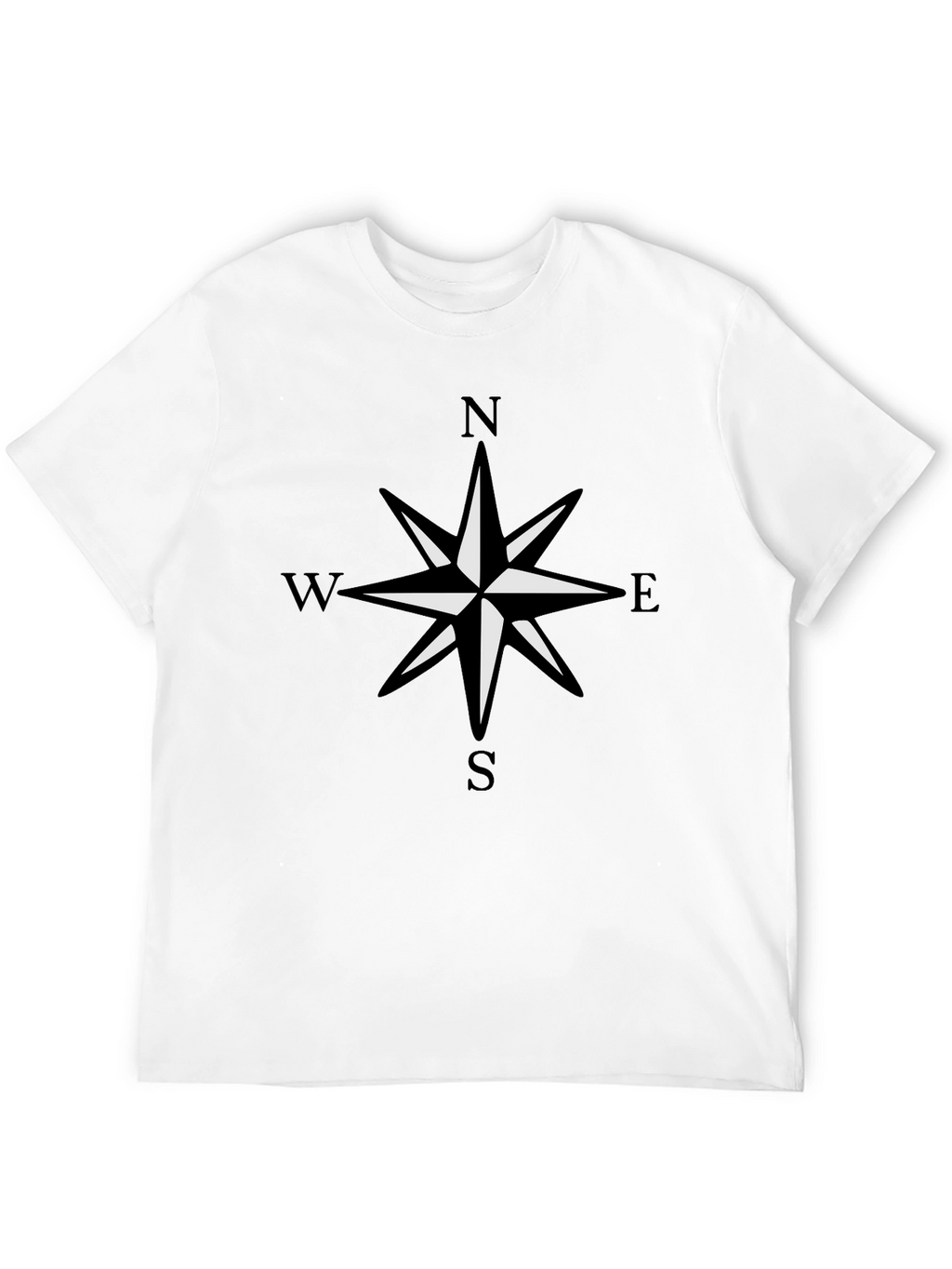 Compass Rose Graphic Black T-Shirt
