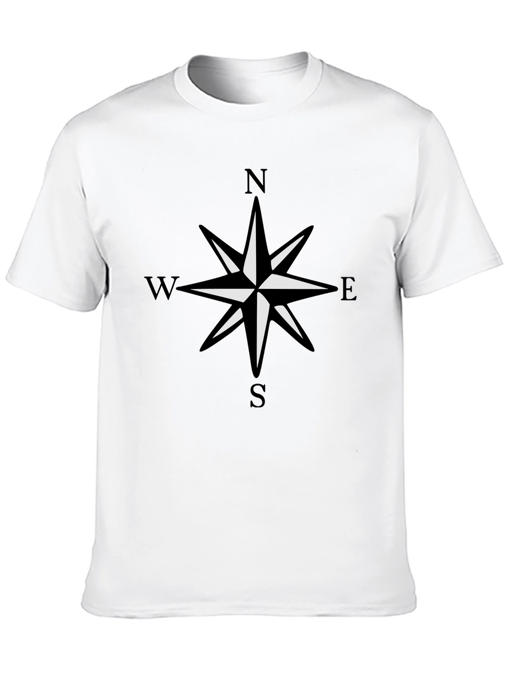 Compass Rose Graphic Black T-Shirt