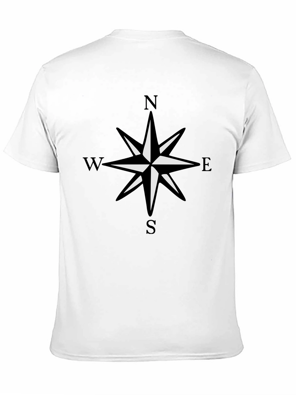 Compass Rose Graphic Black T-Shirt