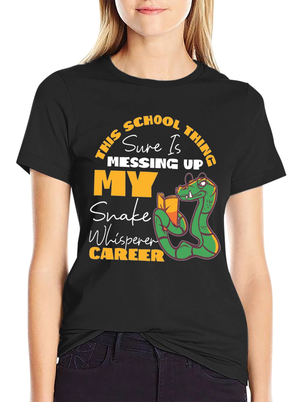 Funny Snake Whisperer School T-Shirt