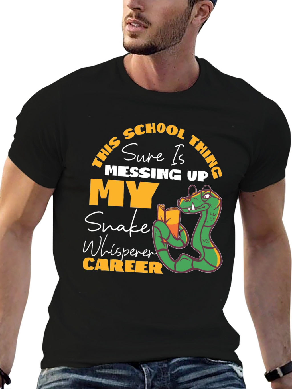 Funny Snake Whisperer School T-Shirt