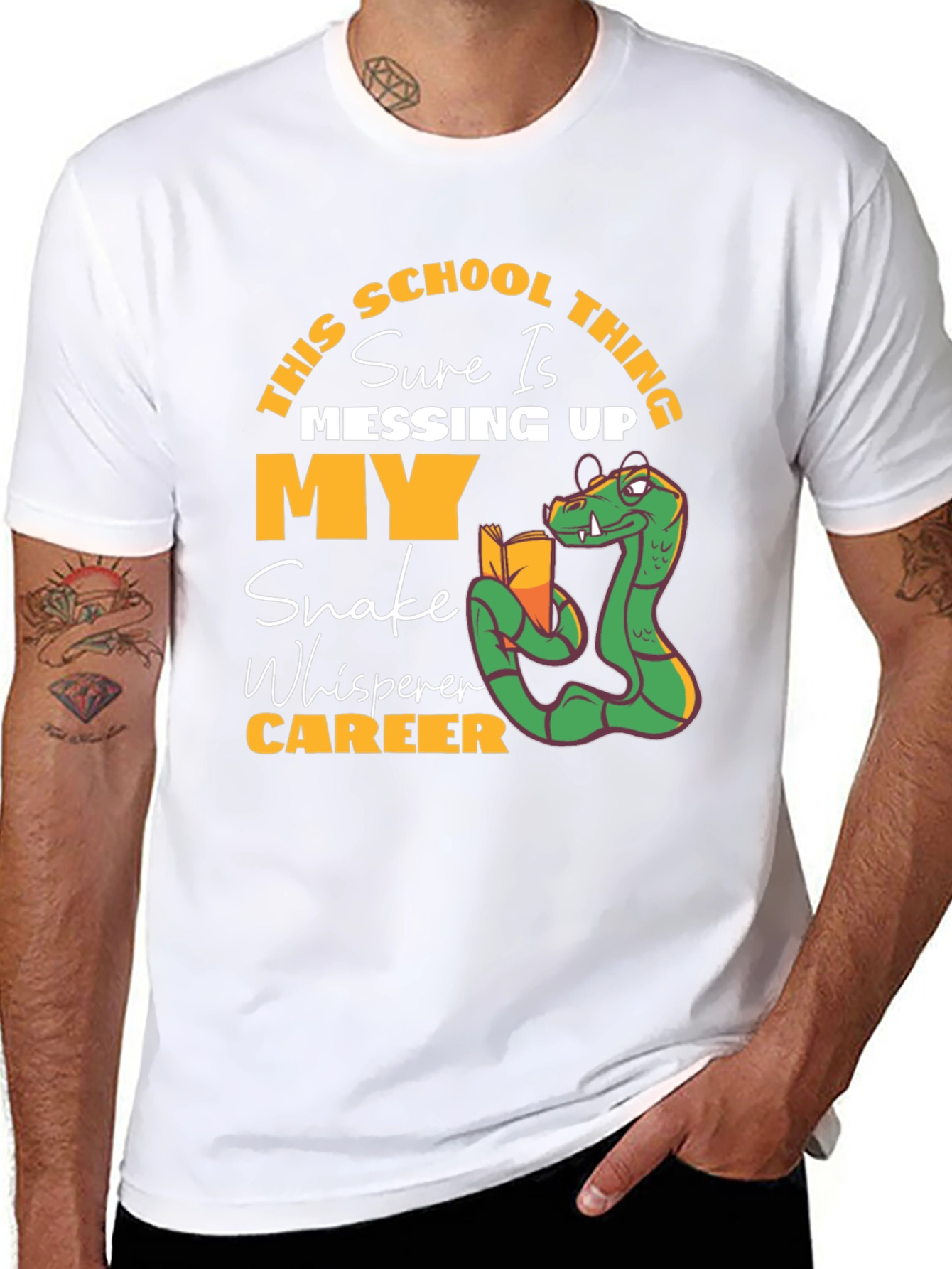 Funny Snake Whisperer School T-Shirt