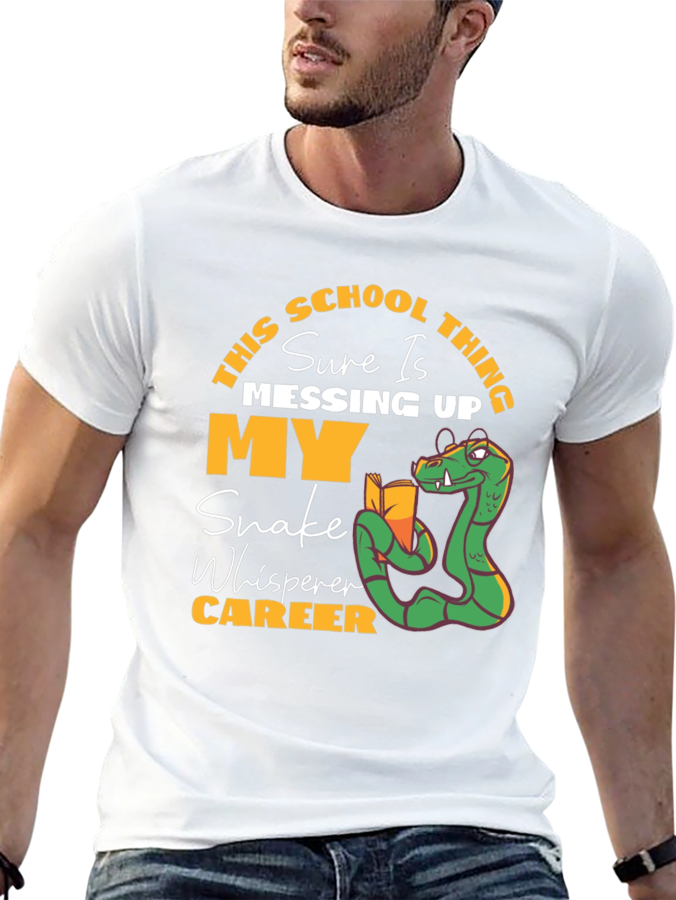 Funny Snake Whisperer School T-Shirt
