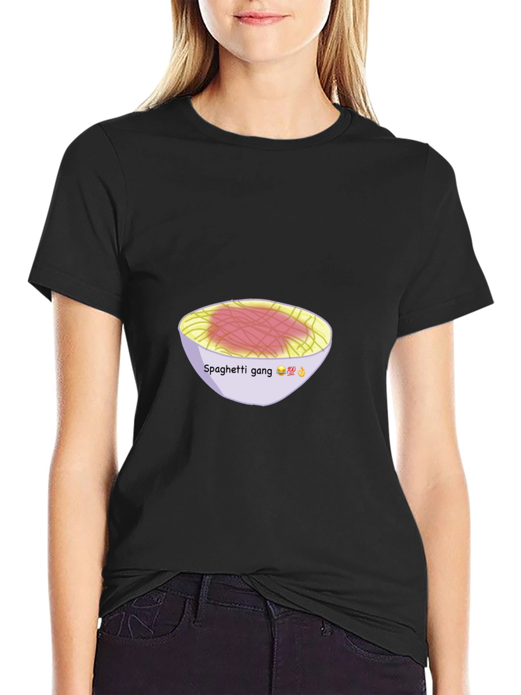 Spaghetti Gang Graphic Tee - Unisex Black T-Shirt