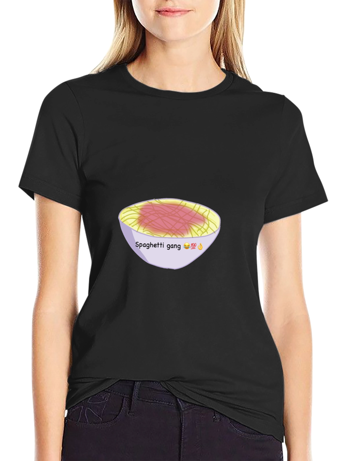 Spaghetti Gang Graphic Tee - Unisex Black T-Shirt