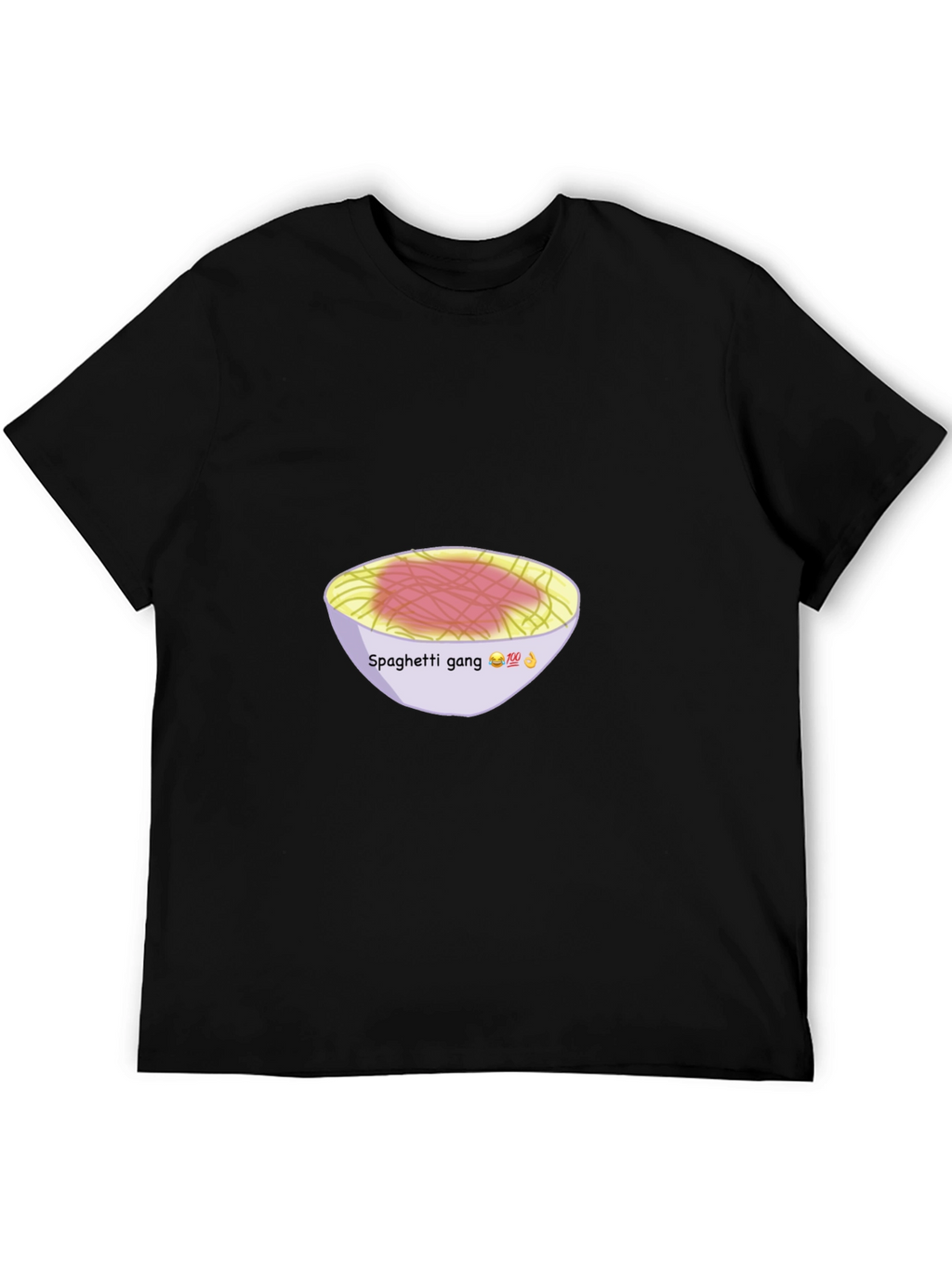 Spaghetti Gang Graphic Tee - Unisex Black T-Shirt