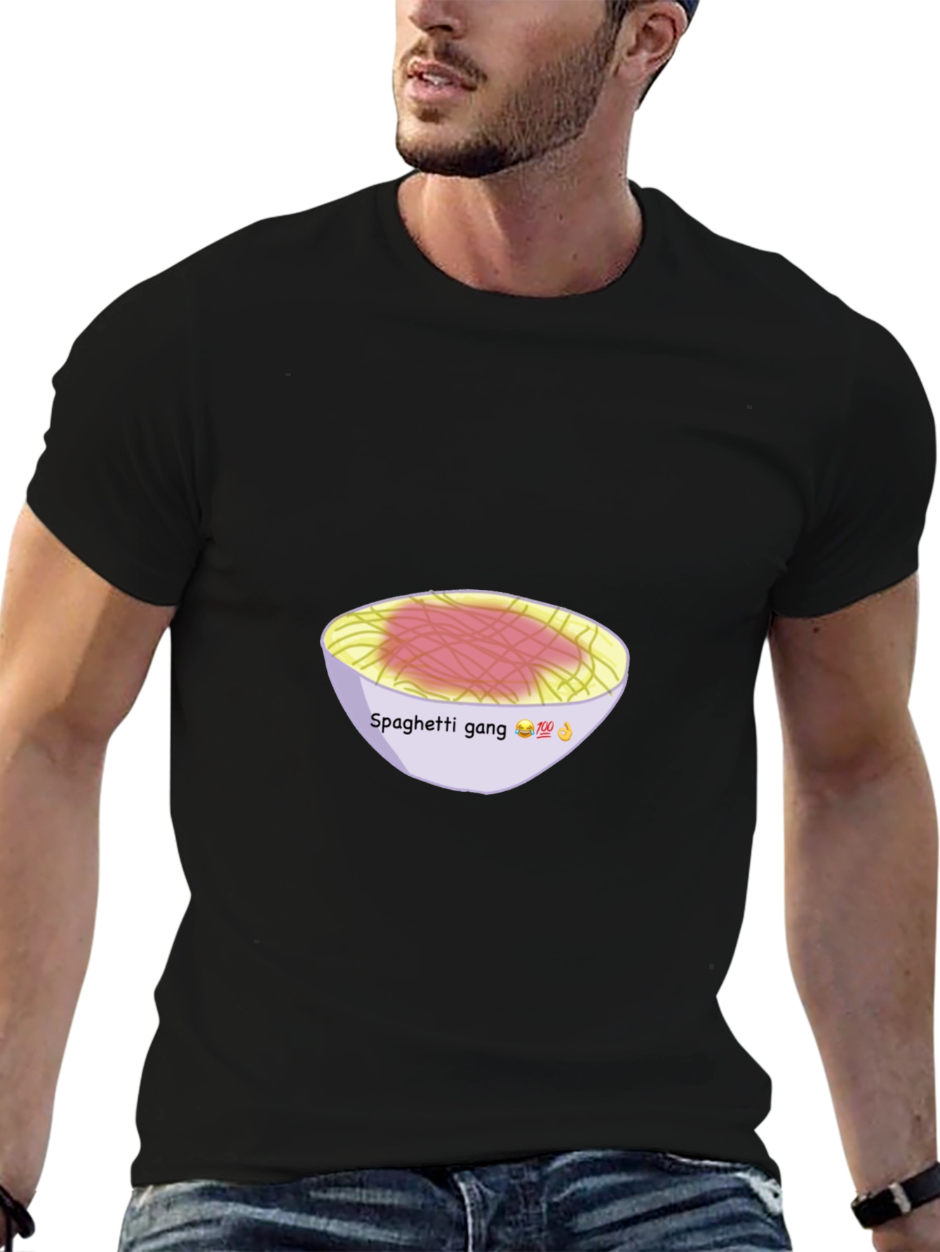 Spaghetti Gang Graphic Tee - Unisex Black T-Shirt