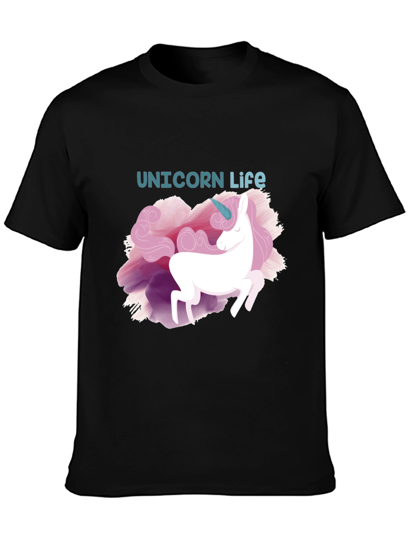 Unicorn Life Black T-Shirt - Stylish Graphic Tee