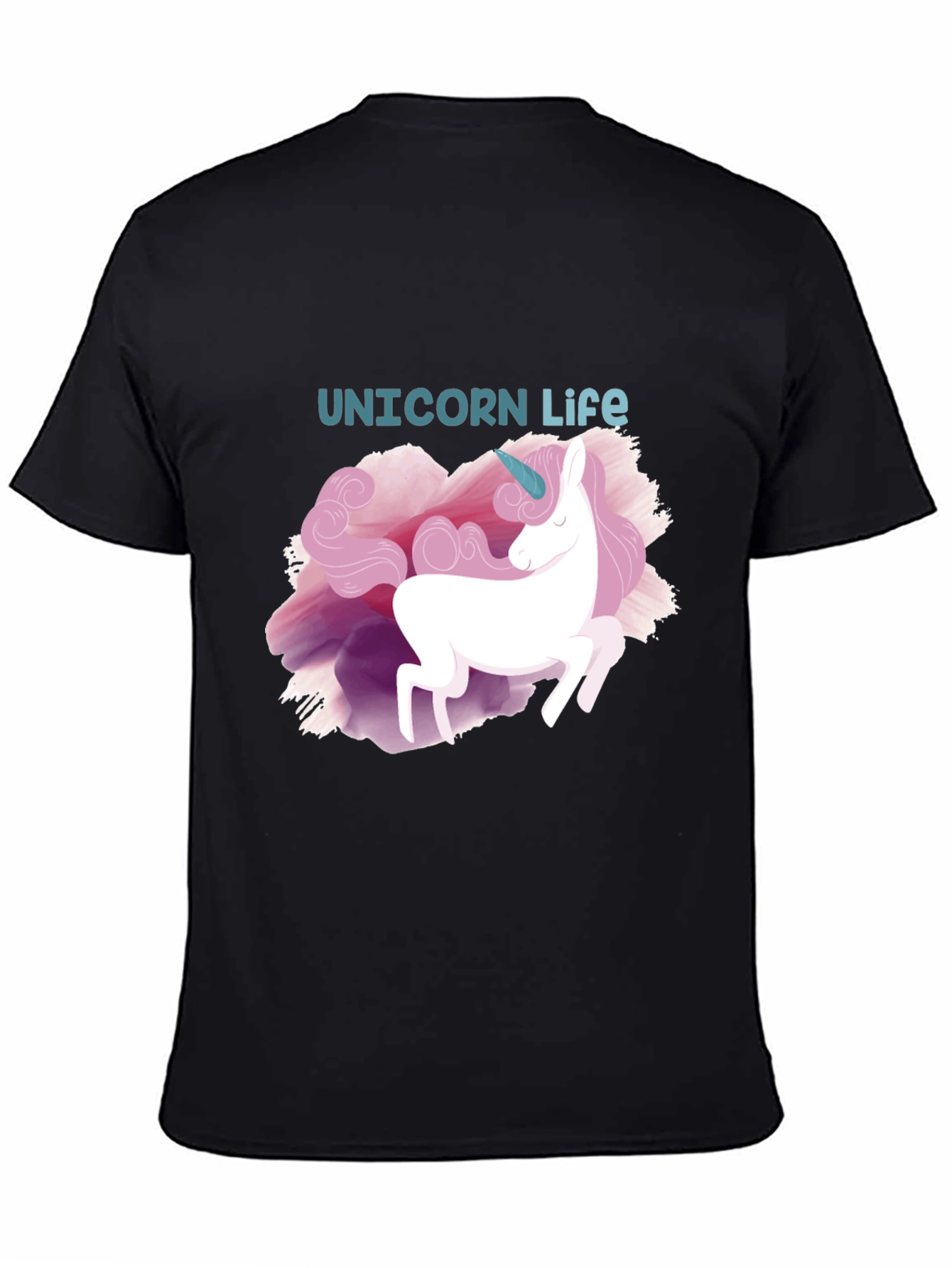 Unicorn Life Black T-Shirt - Stylish Graphic Tee