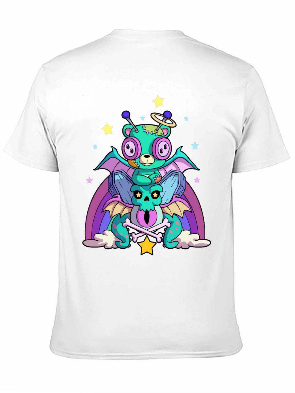 Fun Alien Bear & Dragon Graphic Tee