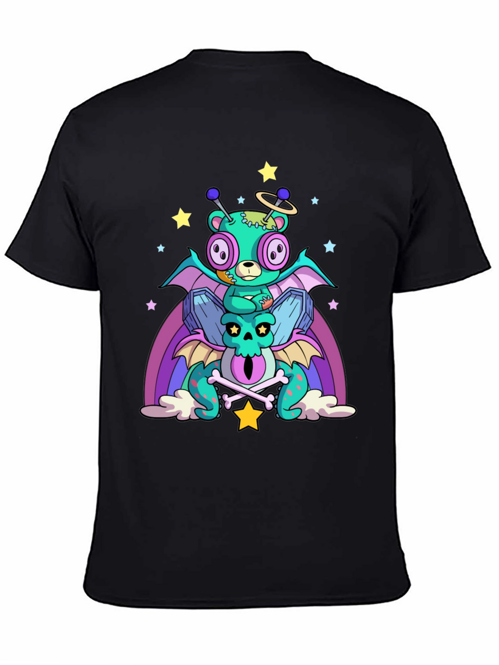 Fun Alien Bear & Dragon Graphic Tee