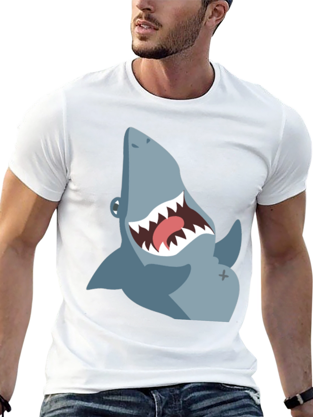 Shark Graphic Tee - Mens Black T-Shirt