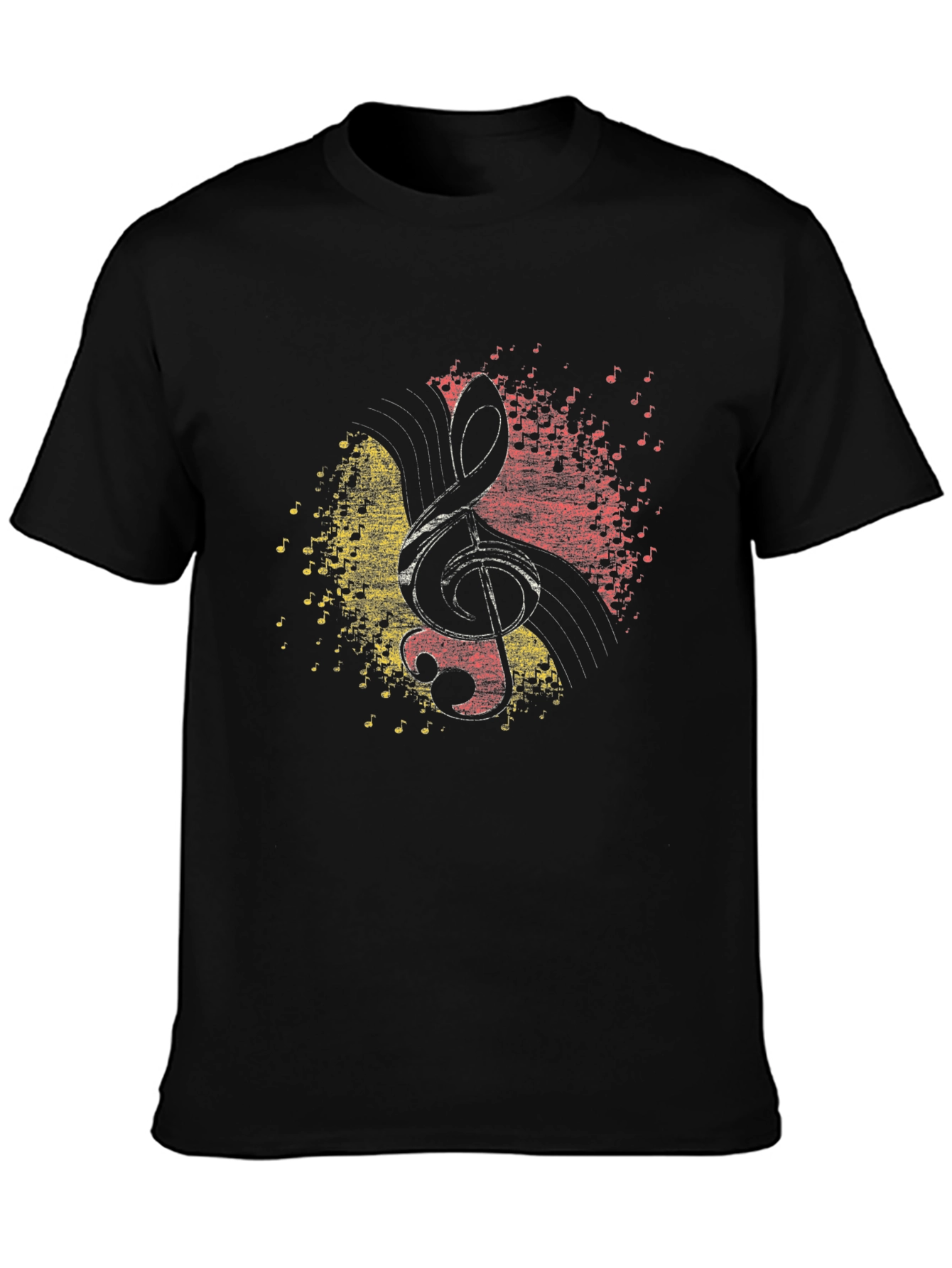 Treble Clef Music Notes Graphic T-Shirt