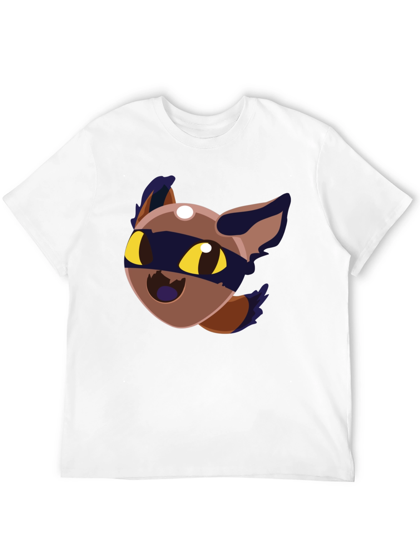 Cartoon Raccoon Graphic Black T-Shirt