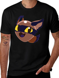 Cartoon Raccoon Graphic Black T-Shirt