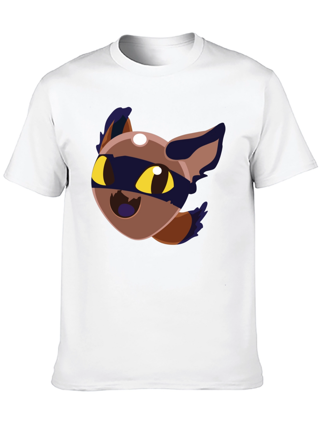 Cartoon Raccoon Graphic Black T-Shirt